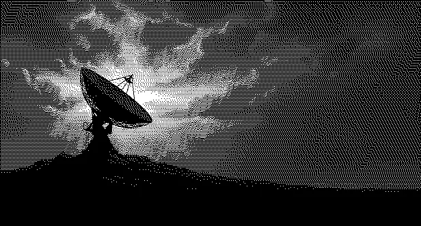 A satellite dish against the sky